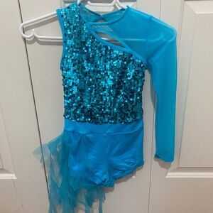 One shoulder sequin & tulle Costume